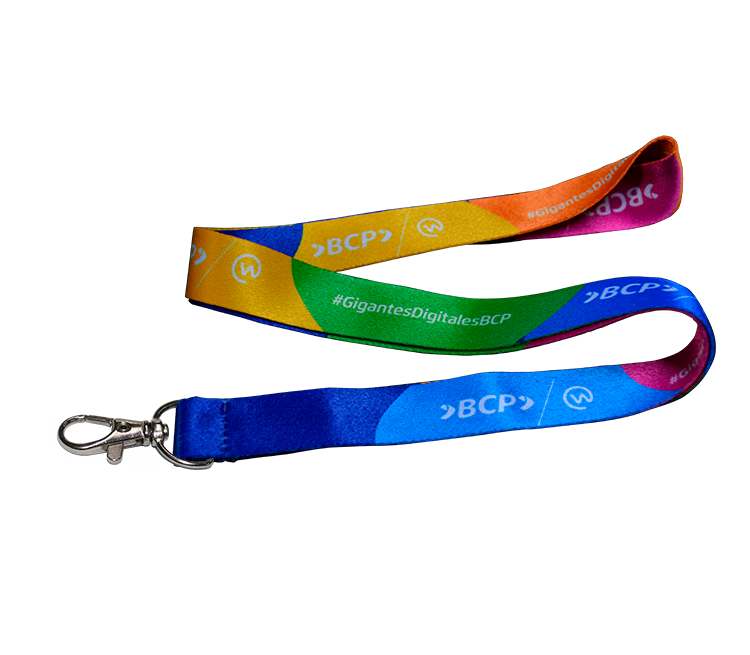 Cinta lanyard con mosquetón 