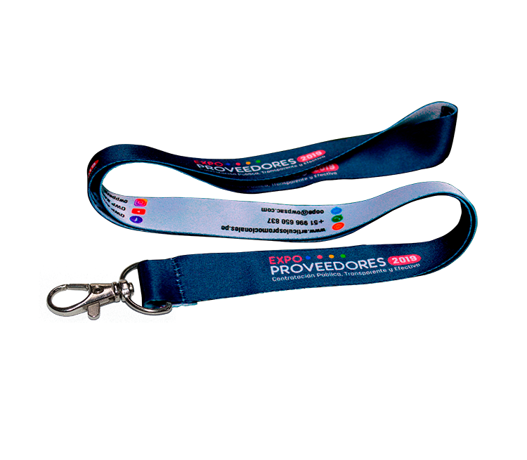 Cinta lanyard con mosquetón 